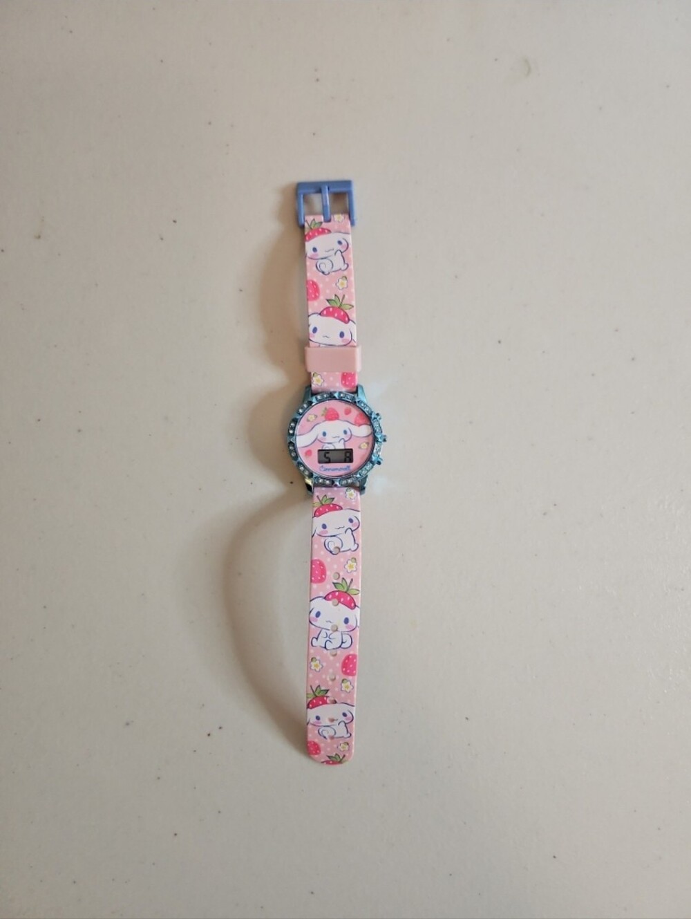 Sanrio Blue Sparkle Cinnamoroll LCD Flashing Girls Watch